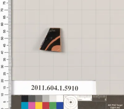 Terracotta rim fragment of a kylix (drinking cup)