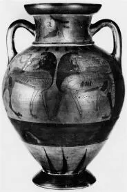 AMPHORA, NECK (ATHENIAN, BLACK-FIGURE)