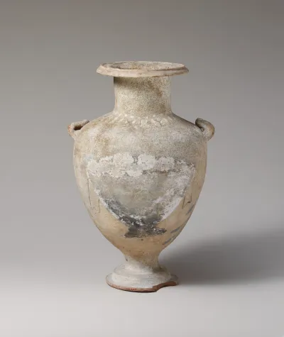 Terracotta Hadra hydria (water jar)