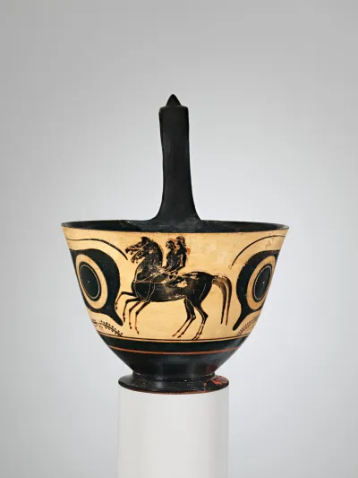 Terracotta kyathos (cup-shaped ladle)