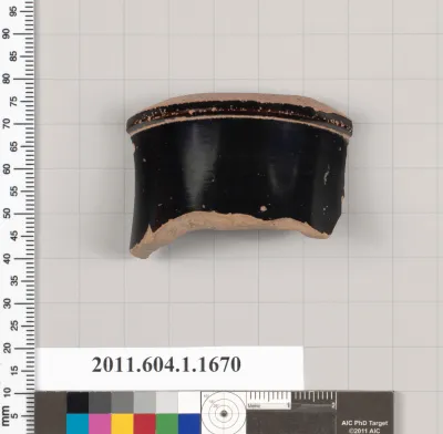 Terracotta fragment of a kylix (drinking cup)