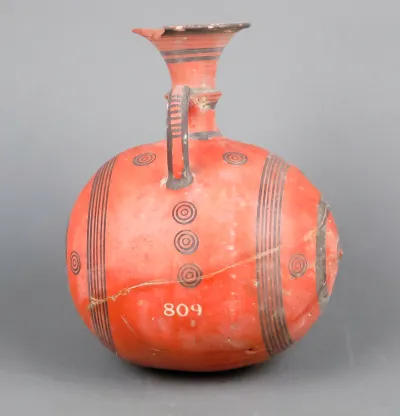 Jug, barrel-shaped