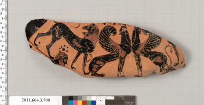 Terracotta fragment of a hydria (water jar)