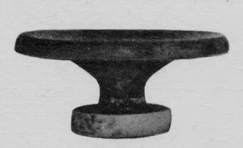 PLATE, STEMMED (ETRUSCAN, BLACK GLAZE)