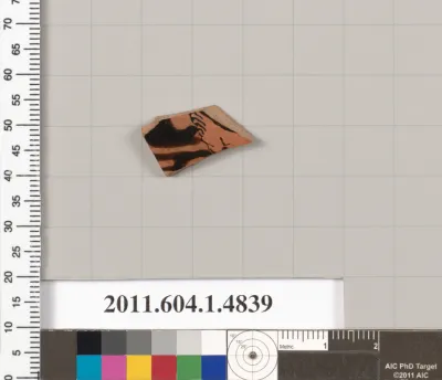 Terracotta fragment of a kylix (drinking cup)