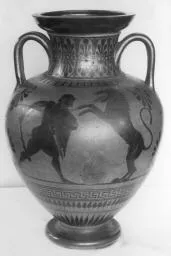 AMPHORA, NECK (ATHENIAN, BLACK-FIGURE)