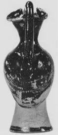 FIGURE VASE, OINOCHOE (ATHENIAN, RED-FIGURE)