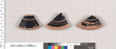 Terracotta fragments of kylikes (drinking cups)
