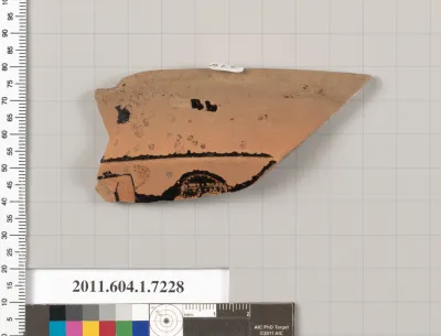 Terracotta rim fragment of a kylix (drinking cup)