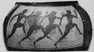 AMPHORA, PANATHENAIC PRIZE (ATHENIAN, BLACK-FIGURE)