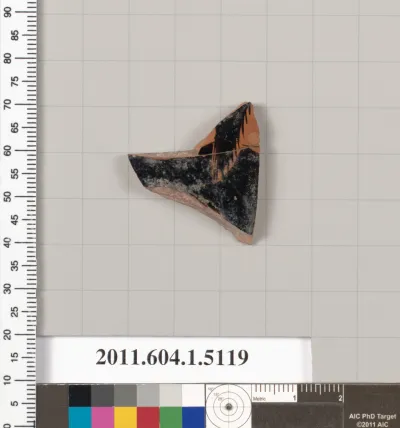 Terracotta fragment of a kylix (drinking cup)