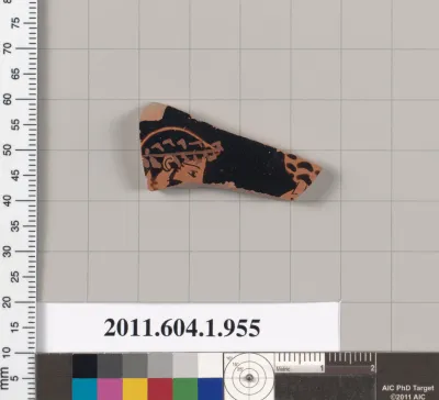 Terracotta fragment of a kylix (drinking cup)