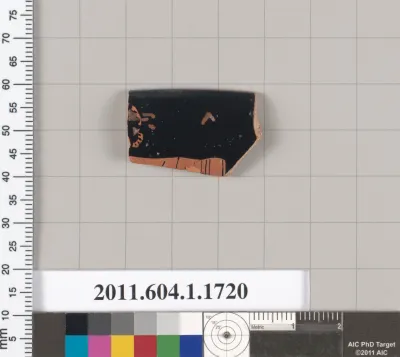 Terracotta rim fragment of a kylix (drinking cup)