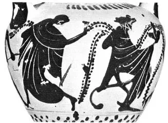 AMPHORA, NECK (ATHENIAN, BLACK-FIGURE)