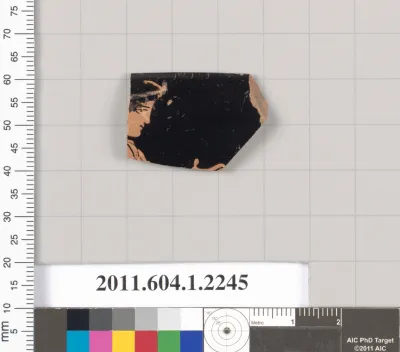 Terracotta rim fragment of a kylix (drinking cup)