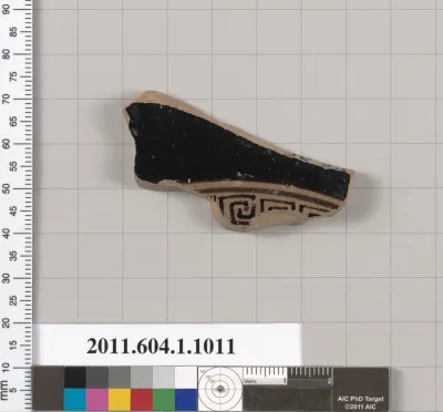 Terracotta fragment of a kylix (drinking cup)