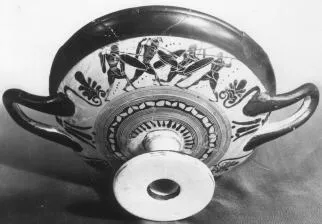 CUP DROOP (ATHENIAN, BLACK-FIGURE)
