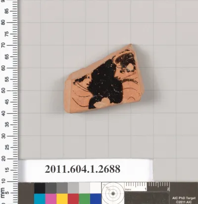 Terracotta fragment of a kylix (drinking cup)