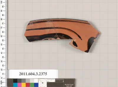 Terracotta rim fragment of a kylix: eye-cup (drinking cup)