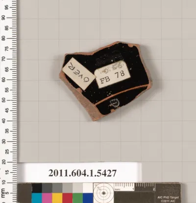 Terracotta fragment of a kylix (drinking cup)