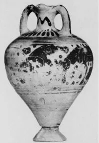 AMPHORISKOS (CORINTHIAN, BLACK-FIGURE)
