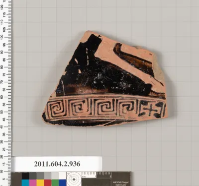 Terracotta fragment of a bell-krater (bowl for mixing wine and water)