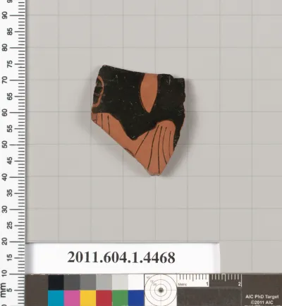 Terracotta fragment of a kylix (drinking cup)