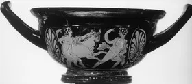 CUP, STEMLESS (ATHENIAN, RED-FIGURE)