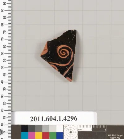 Terracotta fragment of a kylix (drinking cup)