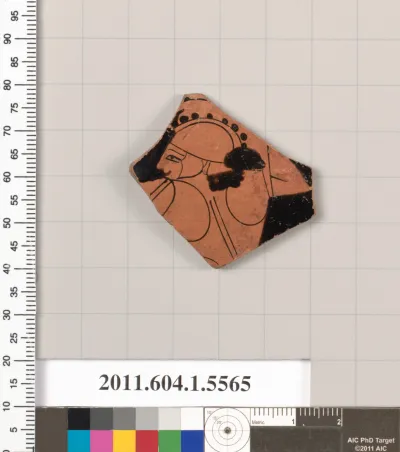 Terracotta fragment of a kylix (drinking cup)