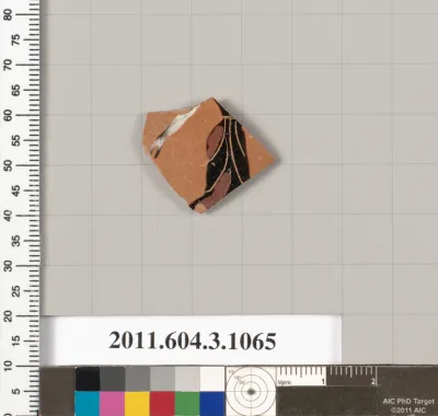 Terracotta fragment of a mastoid (drinking cup with narrow base)