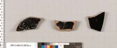 Terracotta fragments of kylikes (drinking cups)