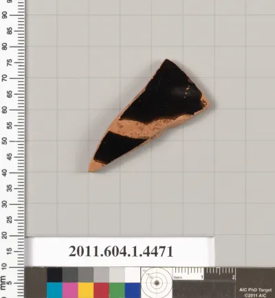 Terracotta fragment of a kylix (drinking cup)