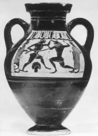 AMPHORA, BELLY, TYPE B (ATHENIAN, BLACK-FIGURE)
