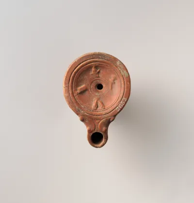 Terracotta oil lamp