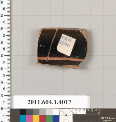 Terracotta fragment of a kylix (drinking cup)