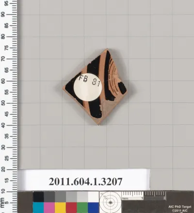 Terracotta fragment of a kylix (drinking cup)