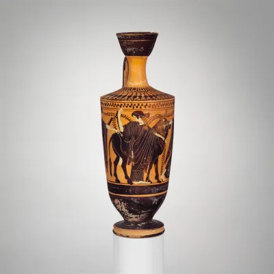 Terracotta lekythos (oil flask)