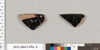 Terracotta rim fragments of kylikes (drinking cups)