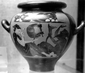 STAMNOS (ATHENIAN, BLACK-FIGURE)