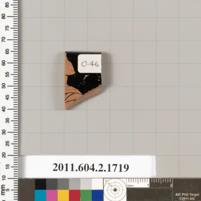 Terracotta rim fragment of a skyphos (deep drinking cup)