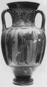 AMPHORA, NECK (ATHENIAN, BLACK-FIGURE)
