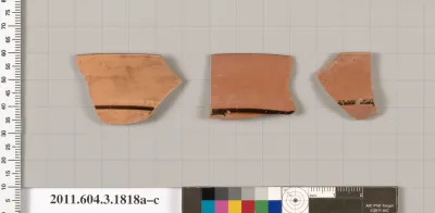 Terracotta rim fragments of kylikes: Lip cup (drinking cup)