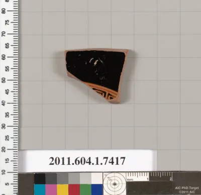 Terracotta fragment of a kylix (drinking cup)