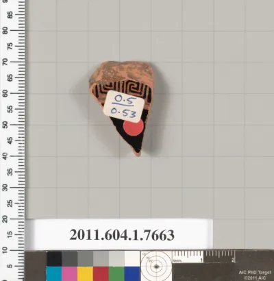 Terracotta fragment of a kylix (drinking cup)
