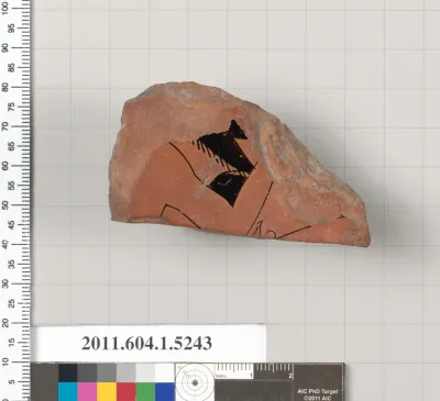 Terracotta fragment of a kylix (drinking cup)