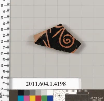 Terracotta fragment of a kylix (drinking cup)