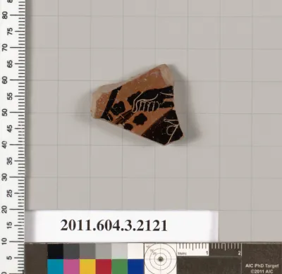 Terracotta fragment of a kylix (drinking cup)