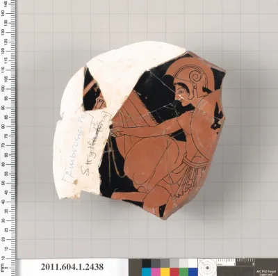 Terracotta fragment of a kylix (drinking cup)