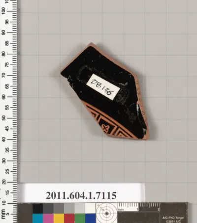 Terracotta fragment of a kylix (drinking cup)